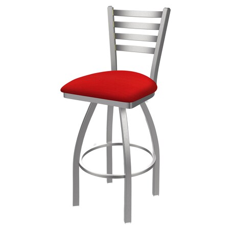 Holland Bar Stool Co 30" Swivel Bar Stool, SS Finish, Canter Red Seat 41030SS011